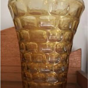 Vintage federal glass Amber Glass Vase